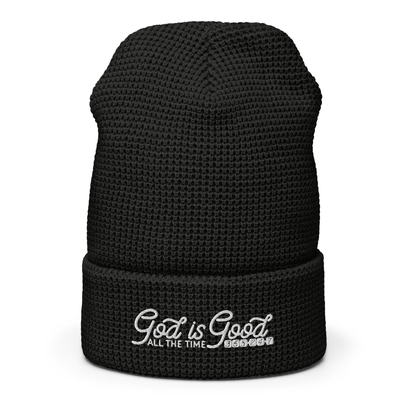 God Is Good All The Time Christian Adult Waffle beanie