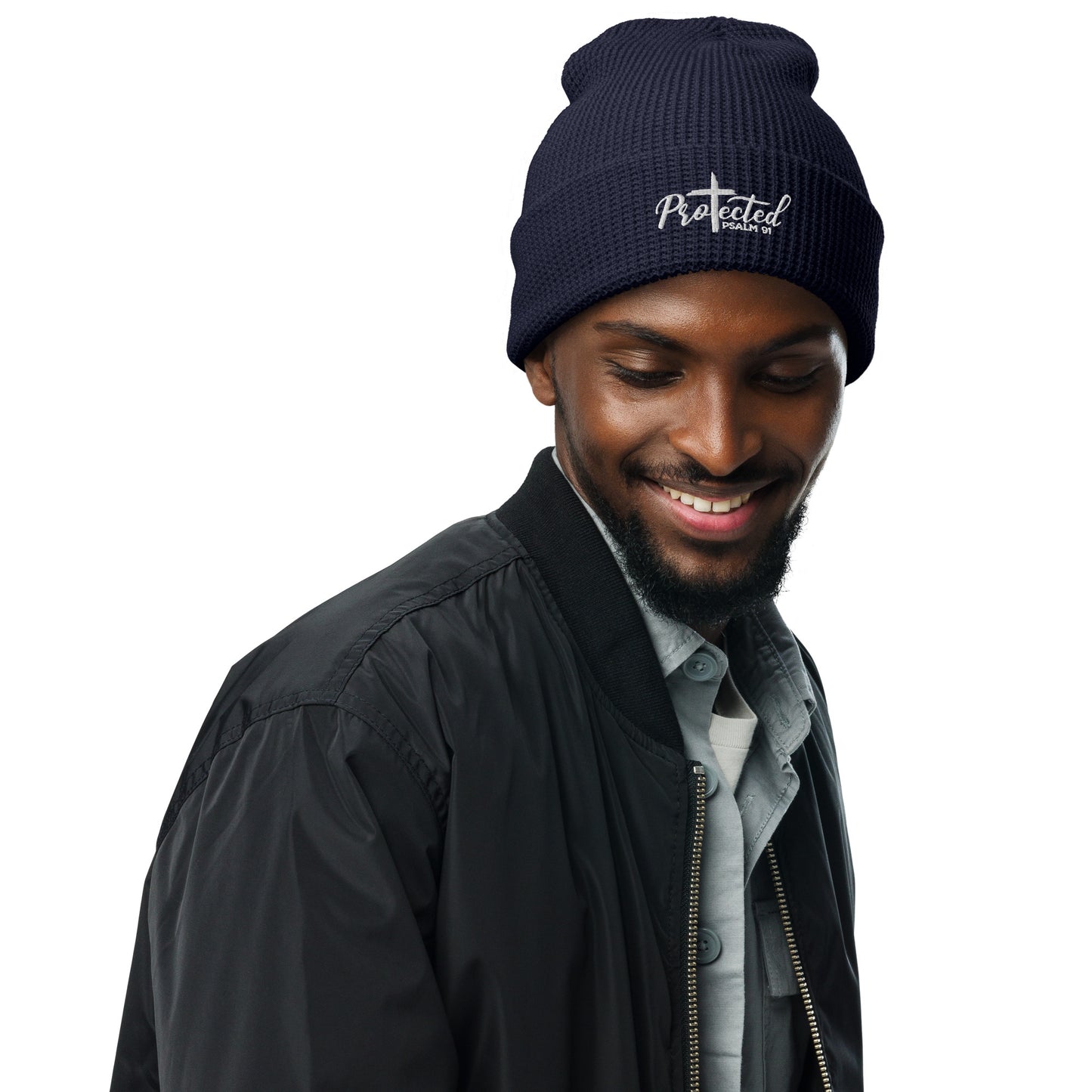 Protected Adult Christian Waffle beanie