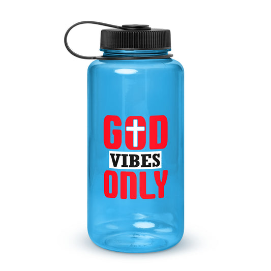 God Vibes Only Christian Wide mouth plastic water bottle