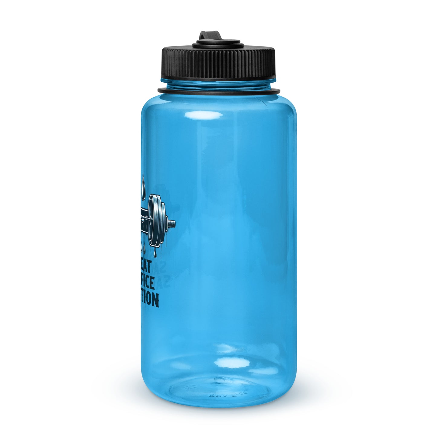 Sweat Sacrifice Salvation Christian Wide mouth plastic water bottle