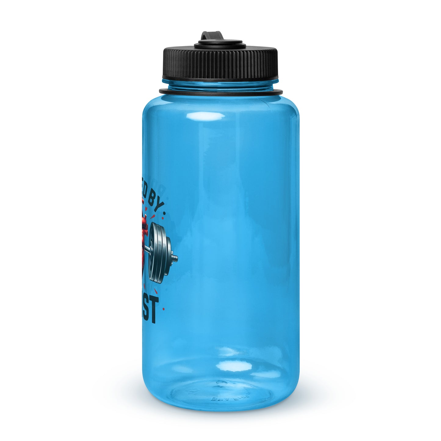 Powered By Christ Christian Wide mouth plastic water bottle