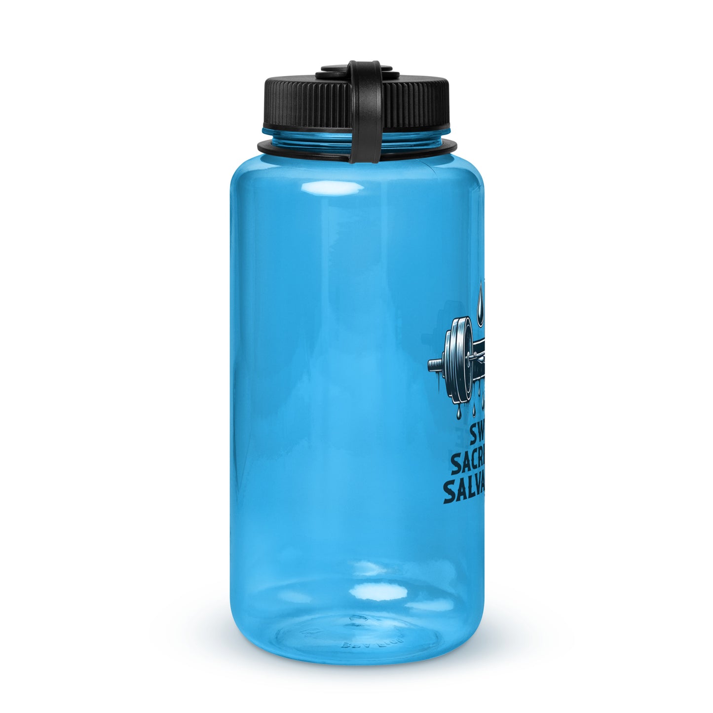 Sweat Sacrifice Salvation Christian Wide mouth plastic water bottle