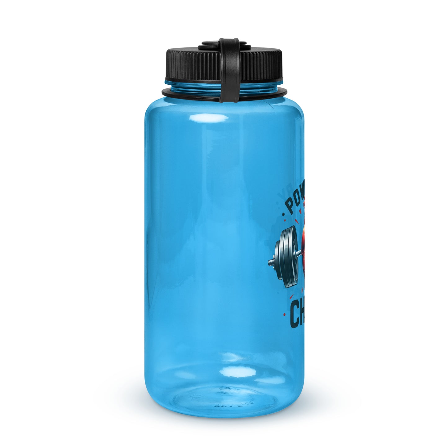 Powered By Christ Christian Wide mouth plastic water bottle