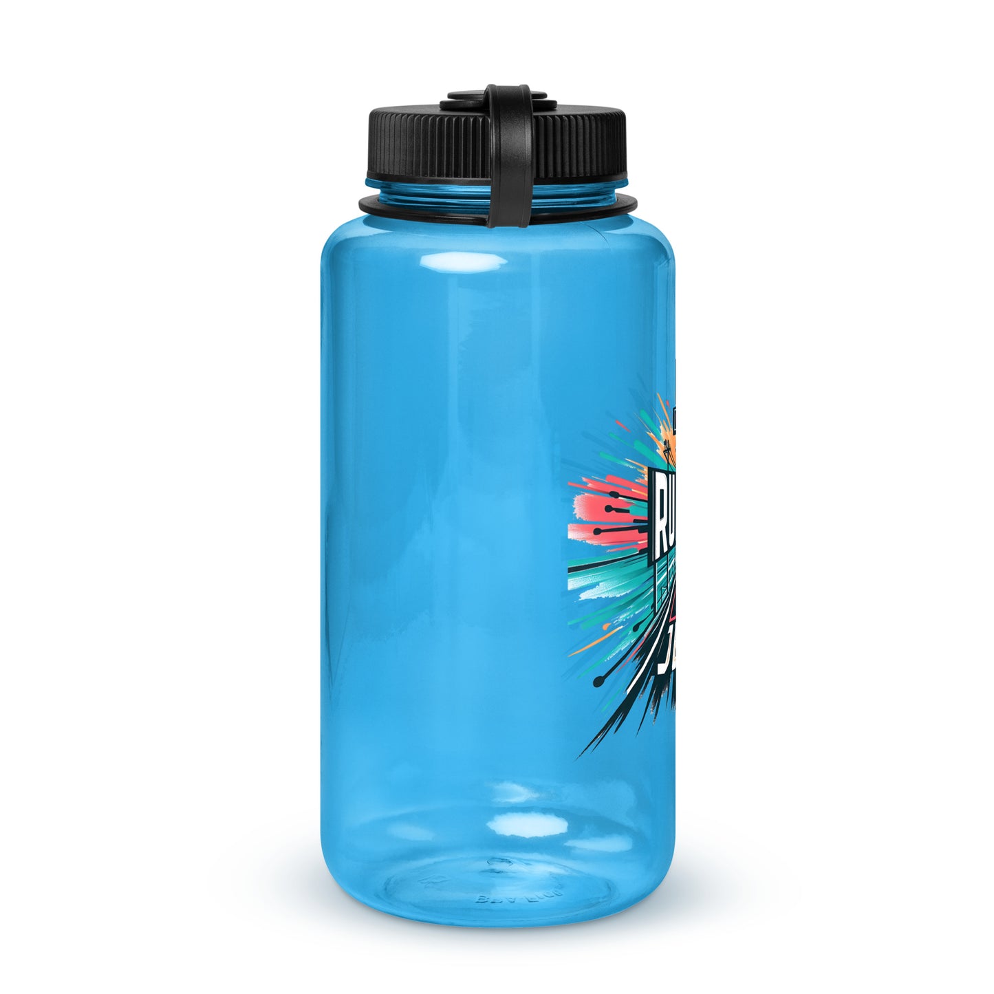 Run The Race With Jesus Christian Wide mouth plastic water bottle