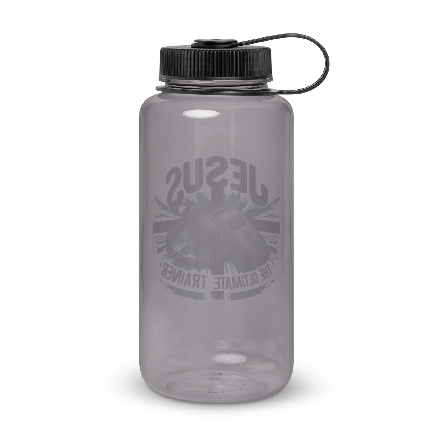 Jesus The Ultimate Trainer Christian Wide mouth plastic water bottle