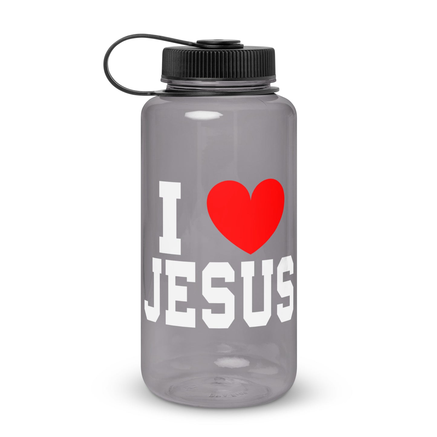 I Love Jesus Christian Wide mouth plastic water bottle