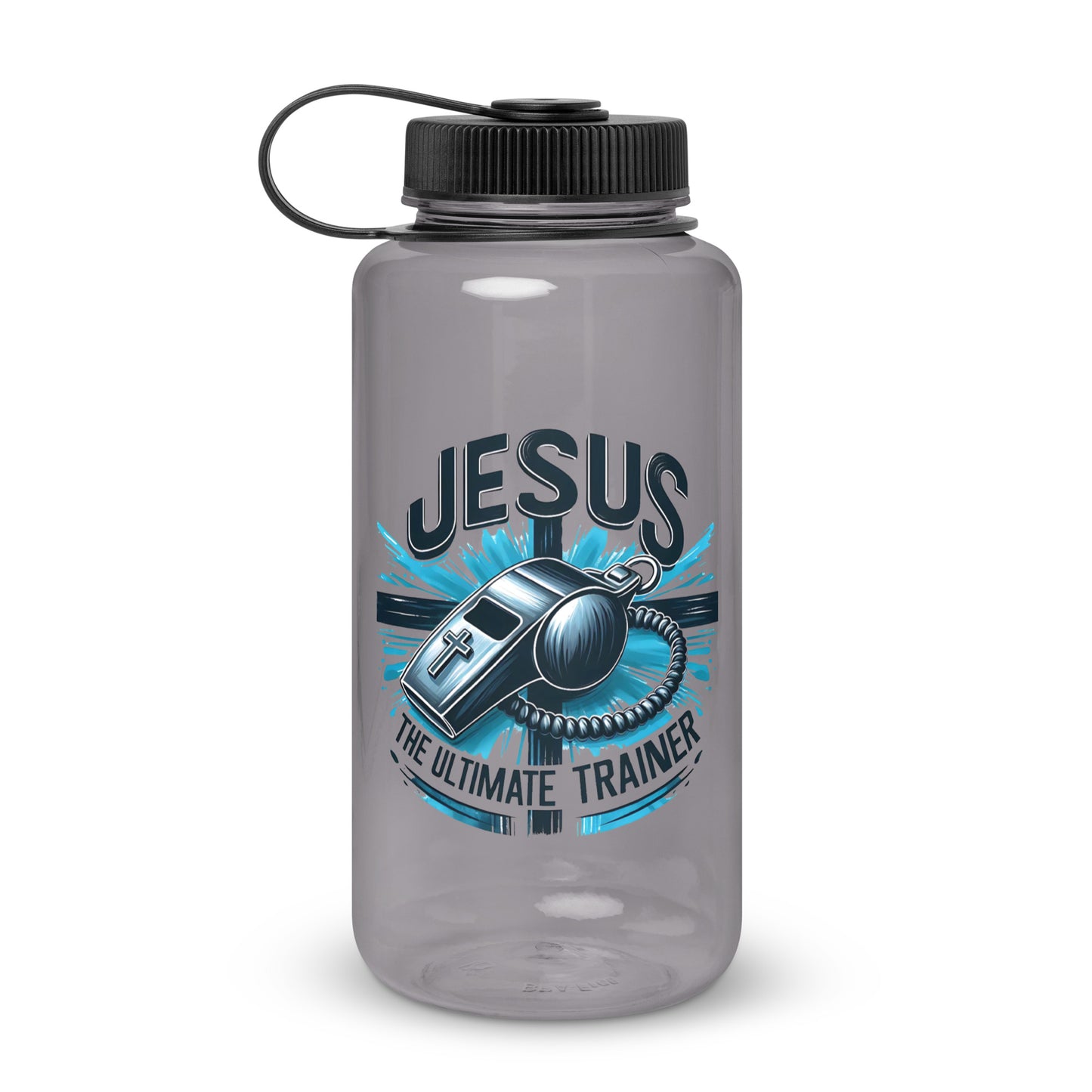 Jesus The Ultimate Trainer Christian Wide mouth plastic water bottle