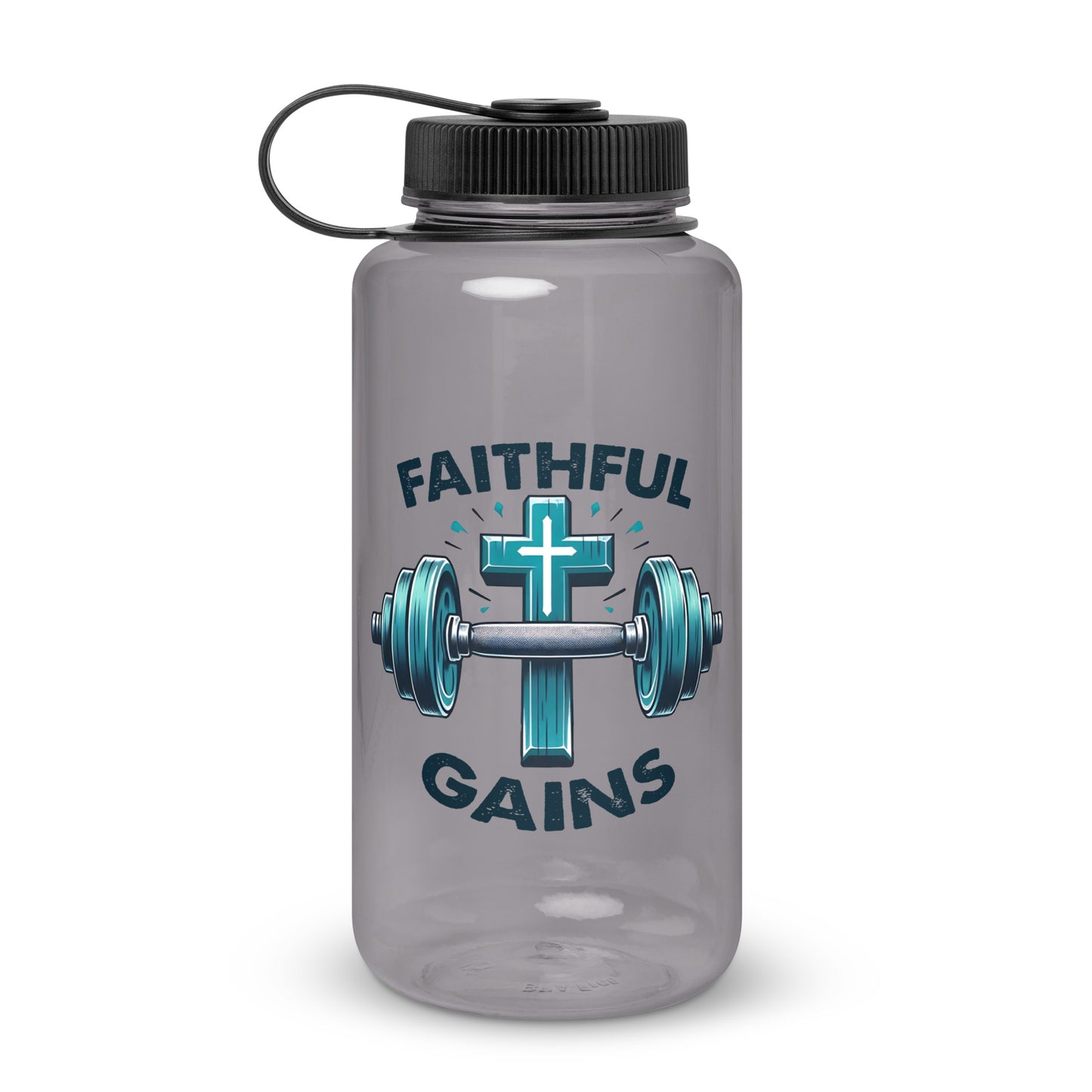 Faithful Gains Christian Wide mouth plastic water bottle