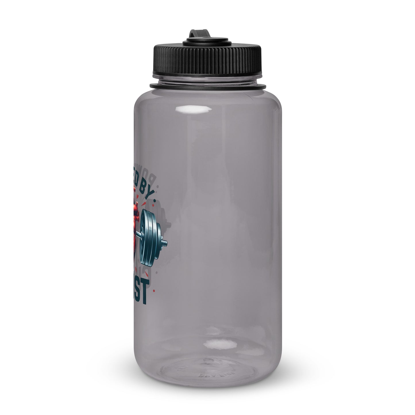 Powered By Christ Christian Wide mouth plastic water bottle