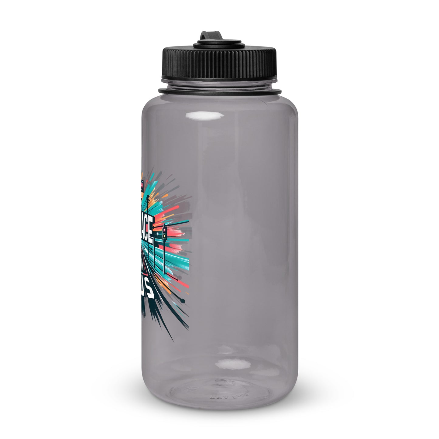 Run The Race With Jesus Christian Wide mouth plastic water bottle