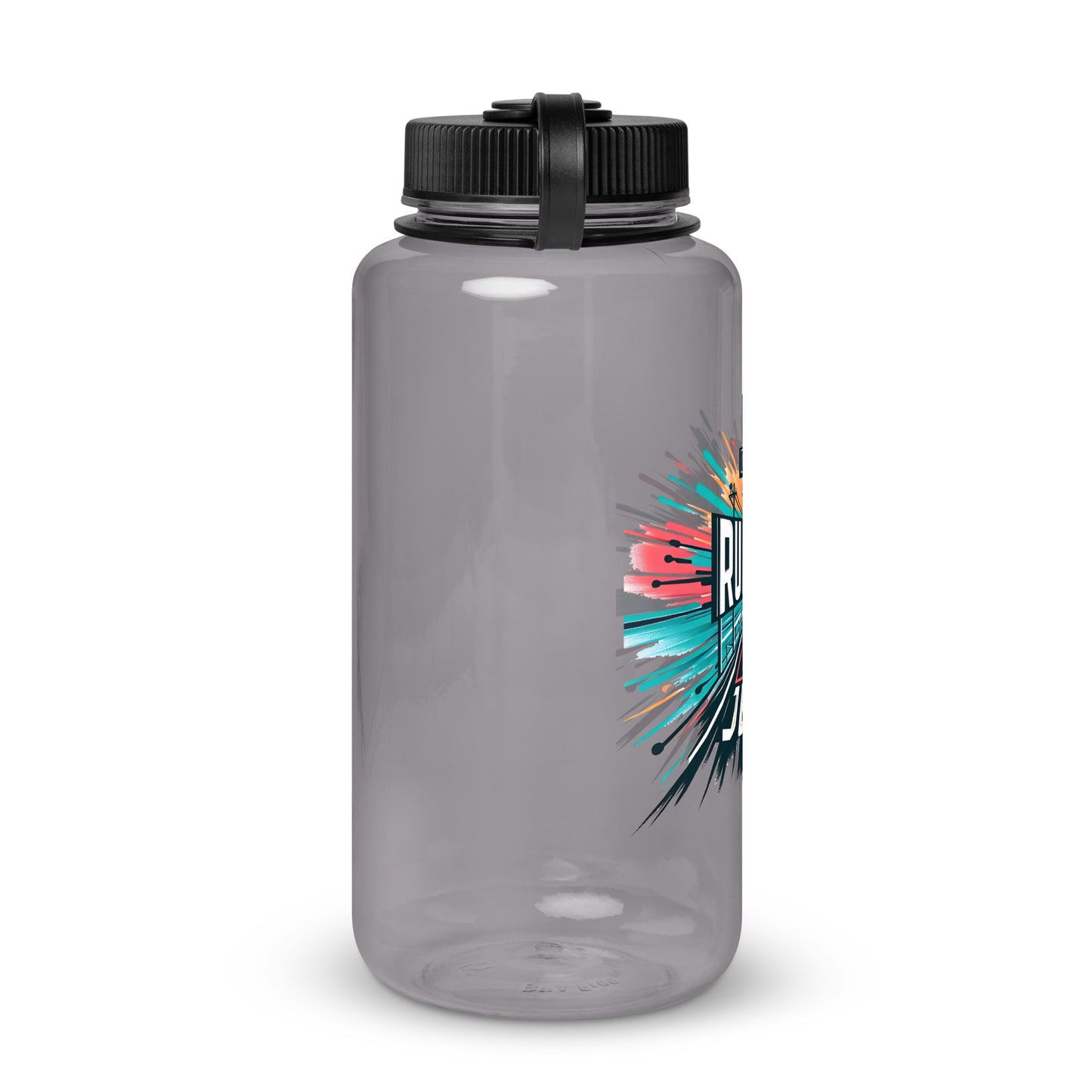 Run The Race With Jesus Christian Wide mouth plastic water bottle