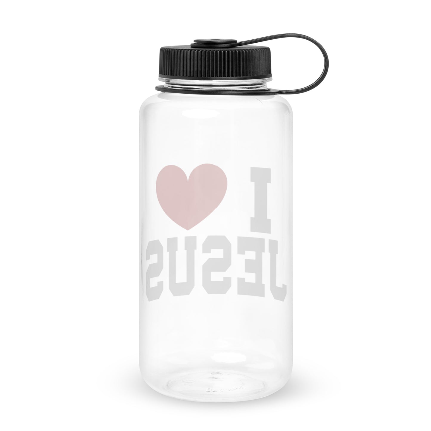 I Love Jesus Christian Wide mouth plastic water bottle