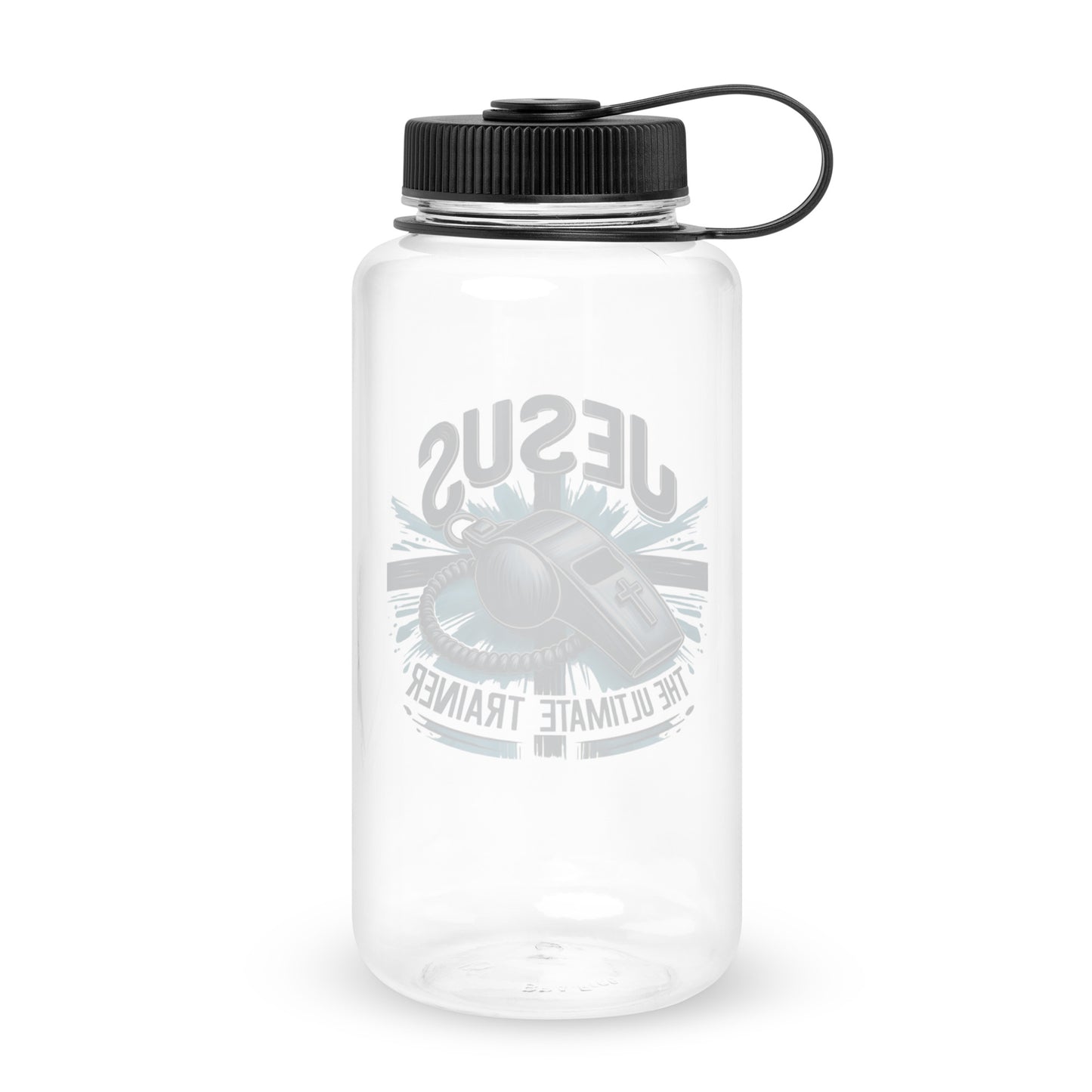 Jesus The Ultimate Trainer Christian Wide mouth plastic water bottle