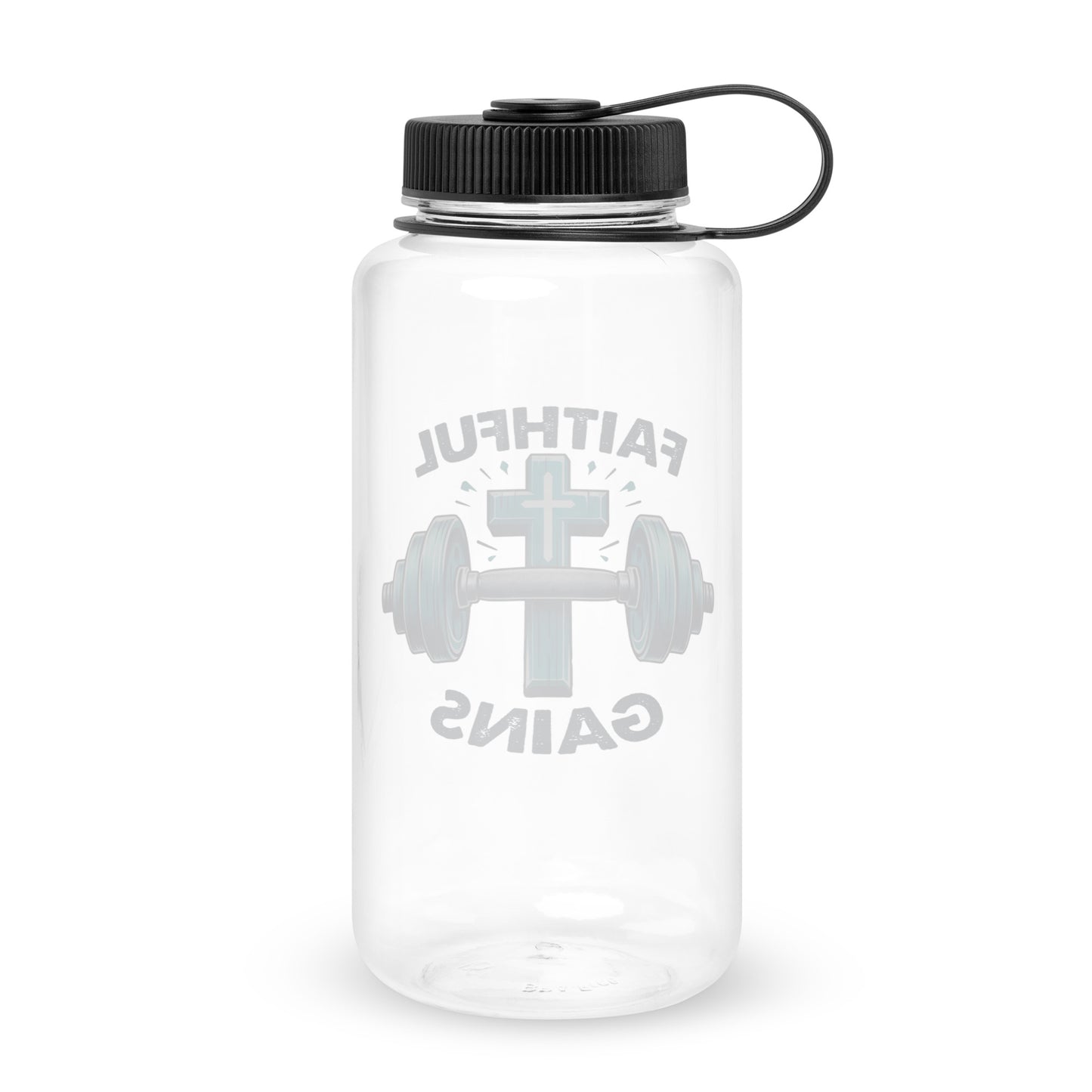 Faithful Gains Christian Wide mouth plastic water bottle