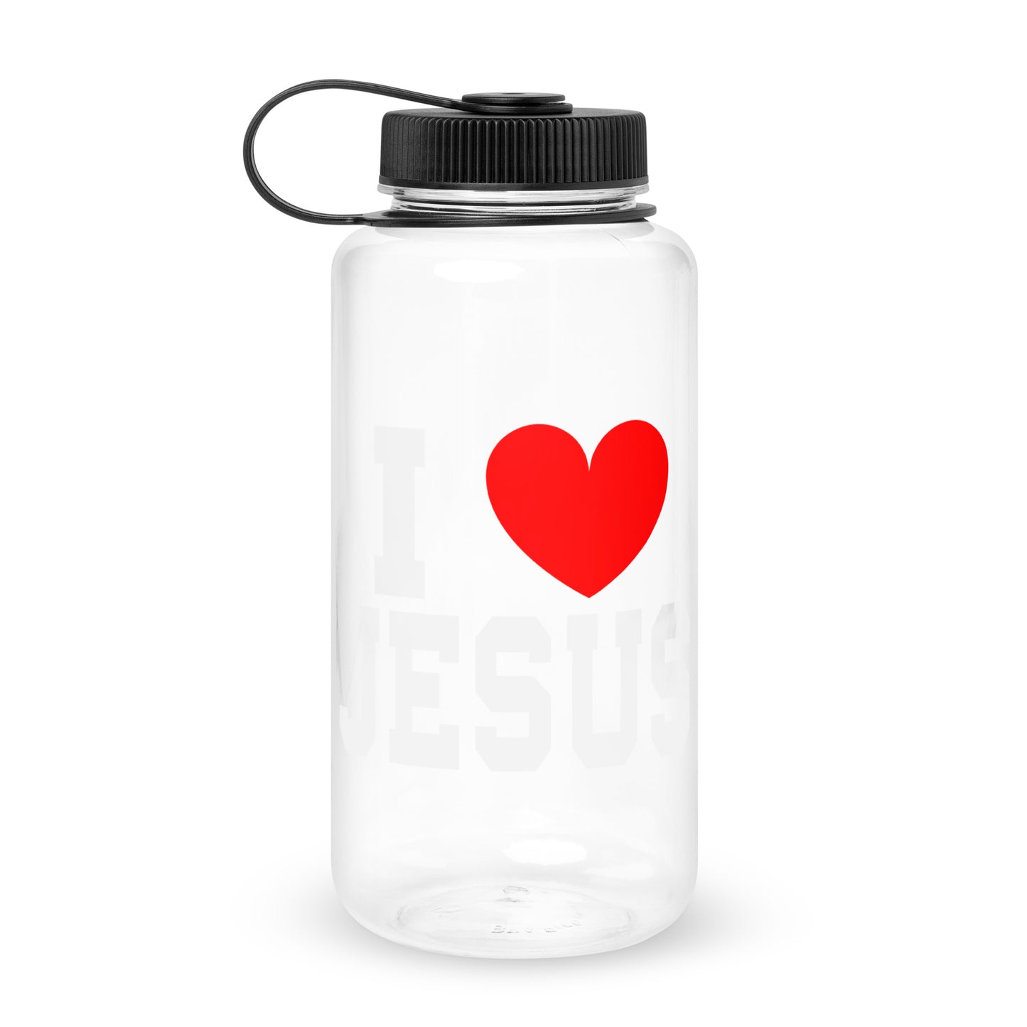 I Love Jesus Christian Wide mouth plastic water bottle