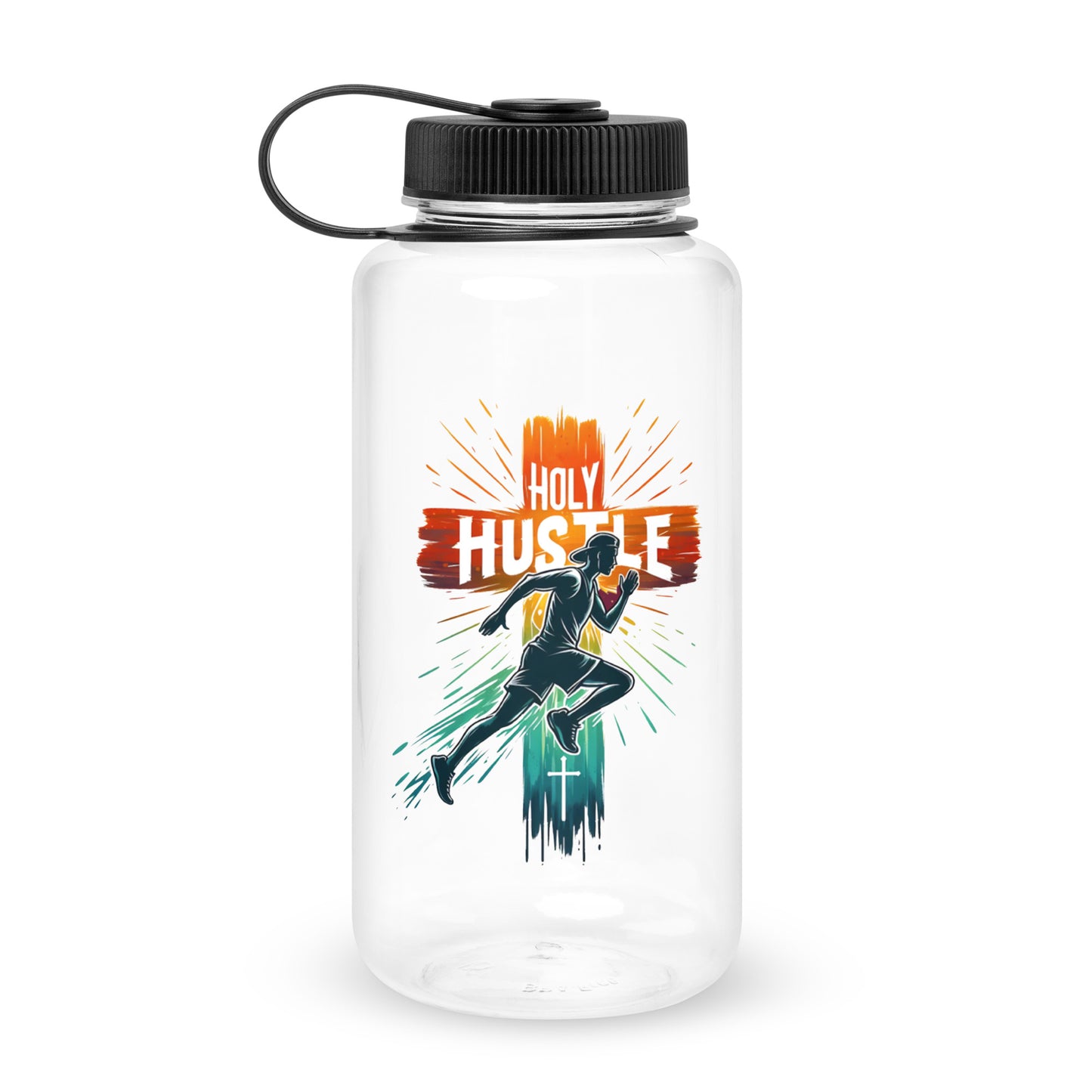 Holy Hustle Christian Wide mouth plastic water bottle