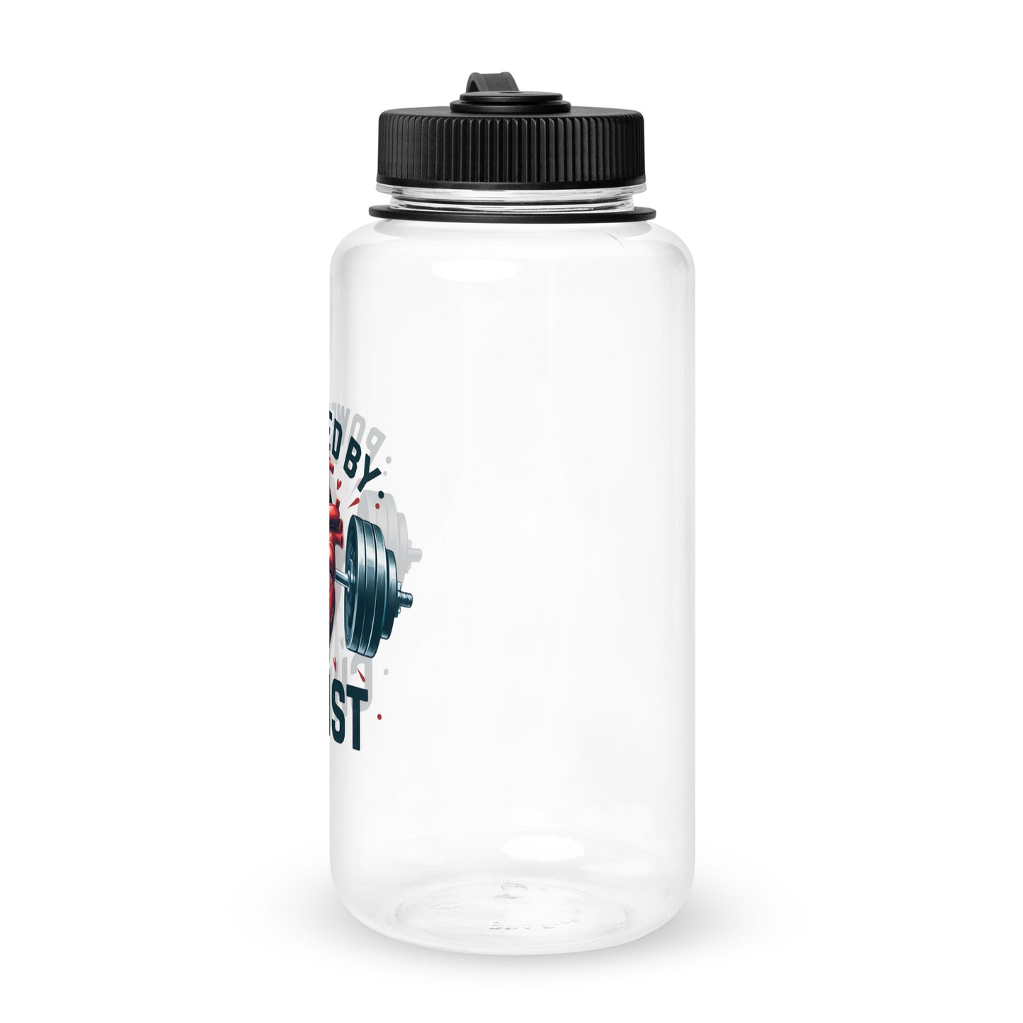 Powered By Christ Christian Wide mouth plastic water bottle