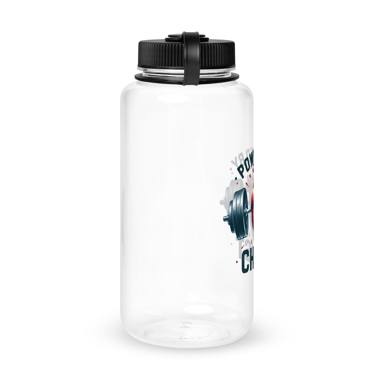 Powered By Christ Christian Wide mouth plastic water bottle