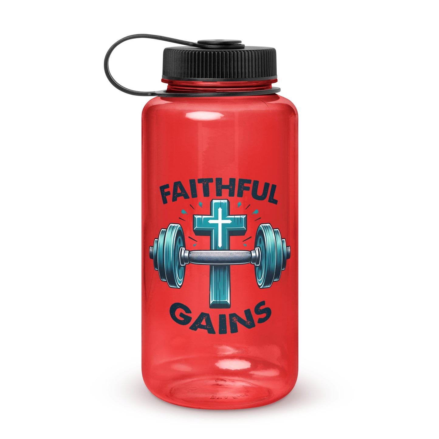 Faithful Gains Christian Wide mouth plastic water bottle