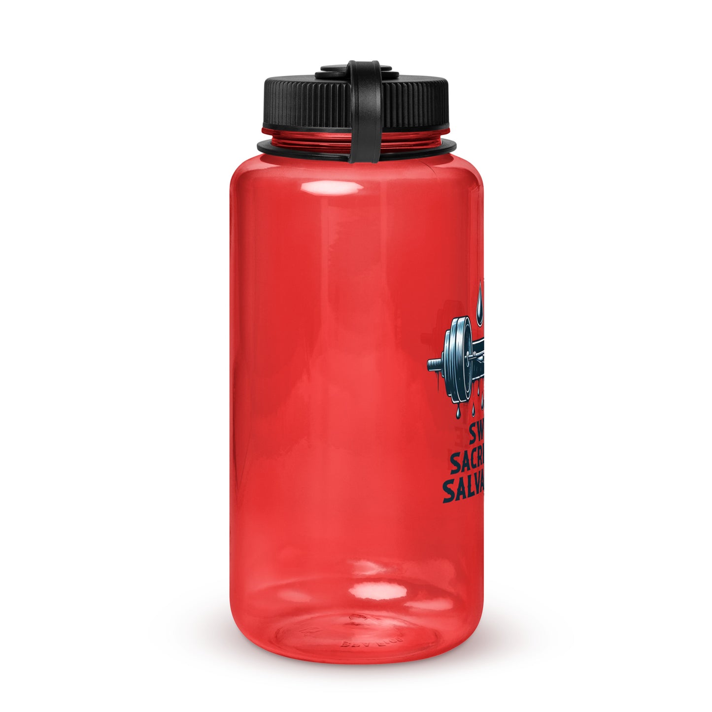 Sweat Sacrifice Salvation Christian Wide mouth plastic water bottle