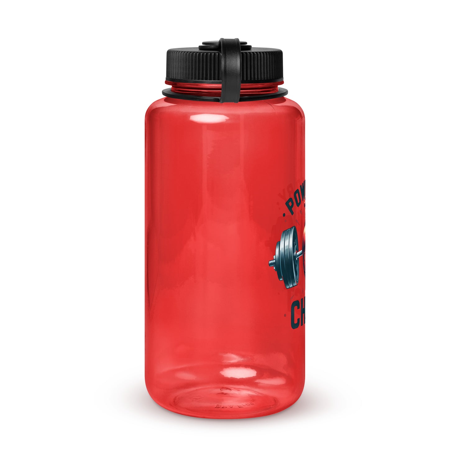 Powered By Christ Christian Wide mouth plastic water bottle