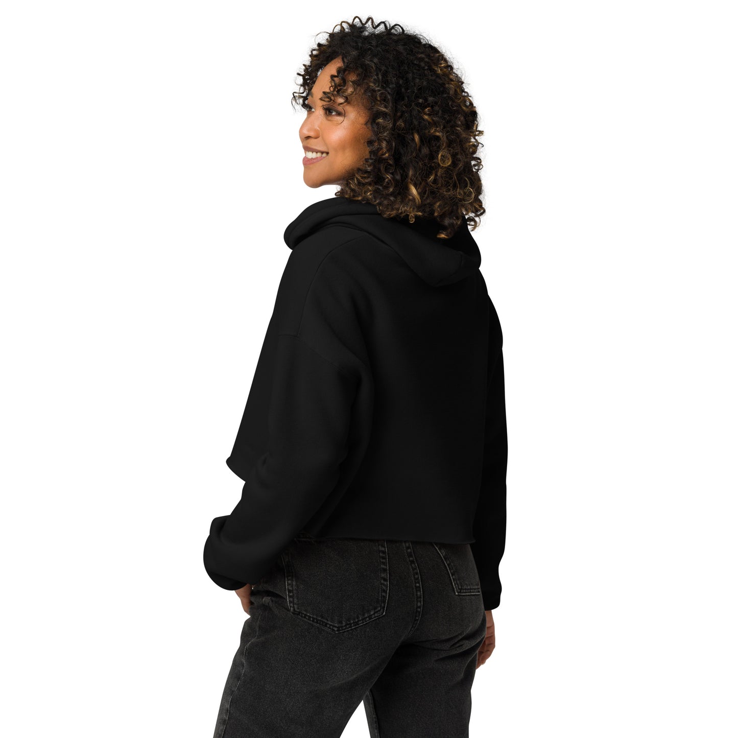 Faith Over Fear Women's Christian Crop Hoodie (Hooded Sweatshirt)