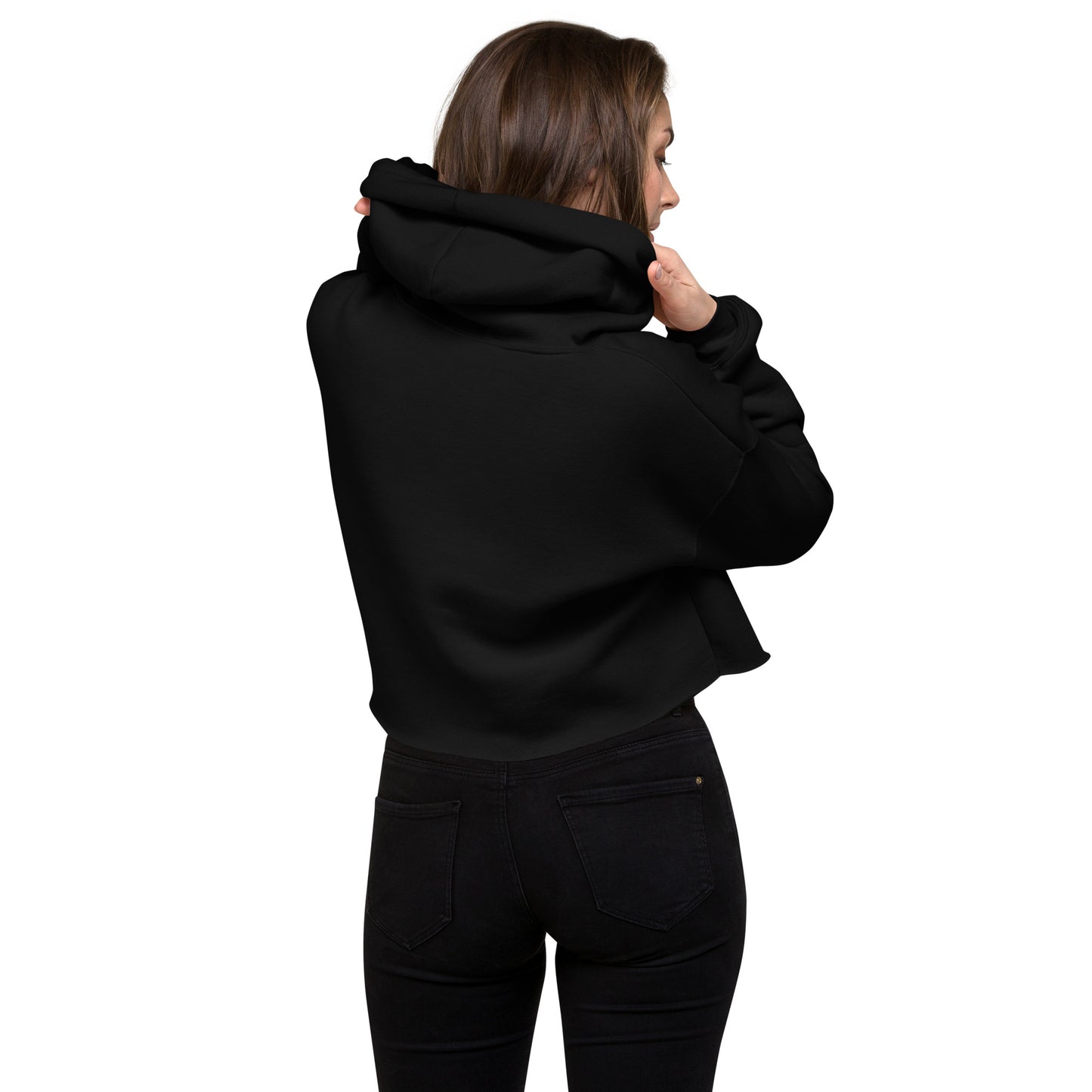 Faith Over Fear Women's Christian Crop Hoodie (Hooded Sweatshirt)