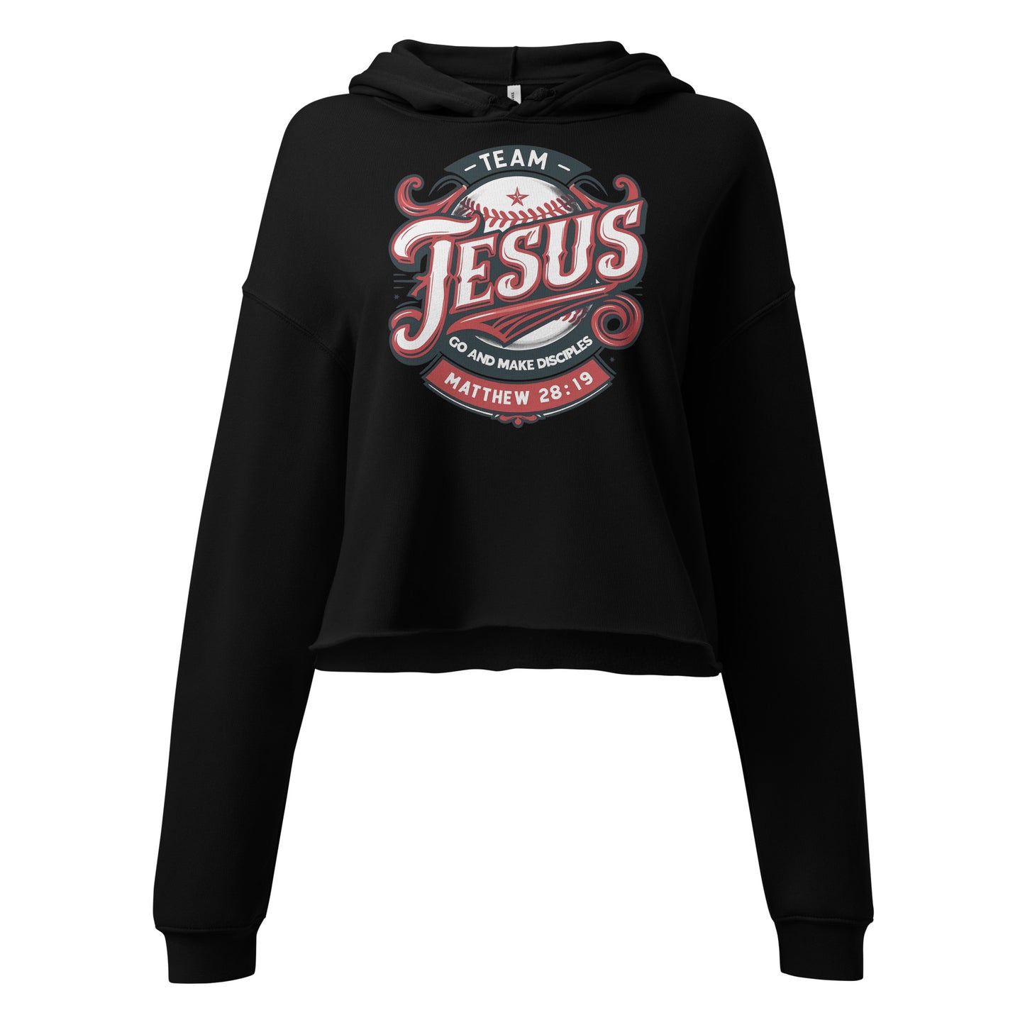 Team Jesus Women's Christian Crop Hoodie (Hooded Sweatshirt)