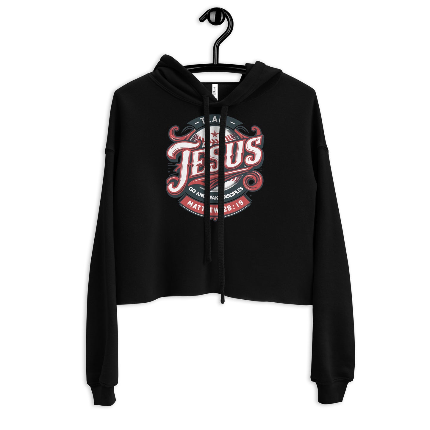 Team Jesus Women's Christian Crop Hoodie (Hooded Sweatshirt)