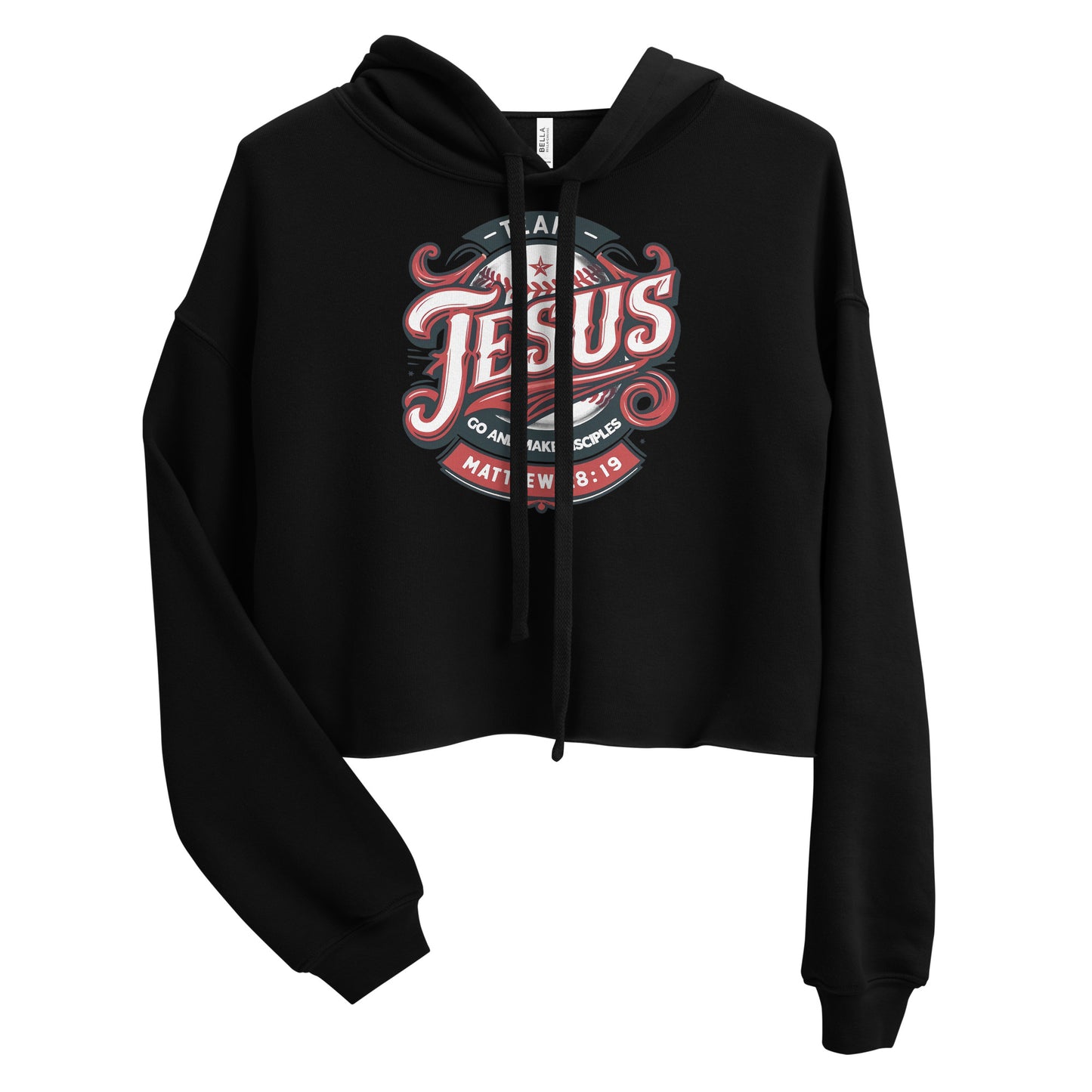 Team Jesus Women's Christian Crop Hoodie (Hooded Sweatshirt)