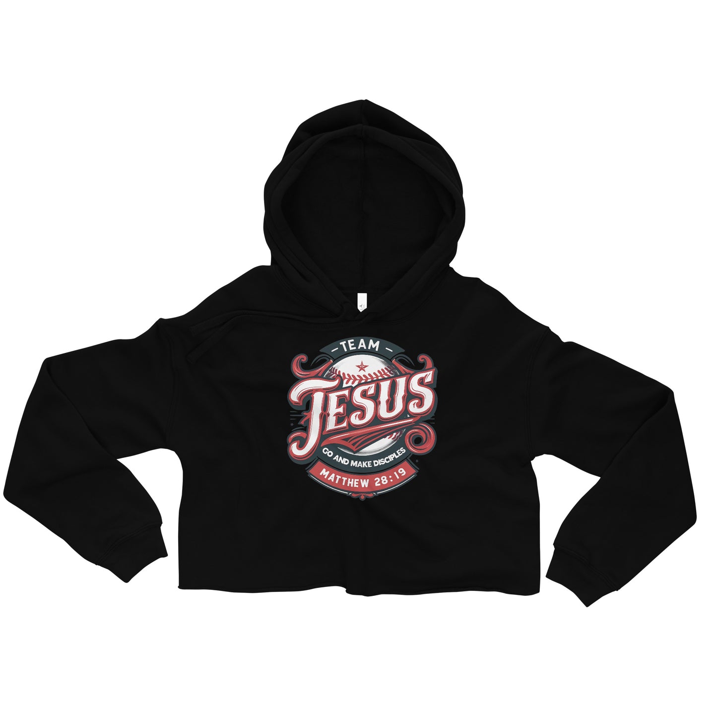 Team Jesus Women's Christian Crop Hoodie (Hooded Sweatshirt)