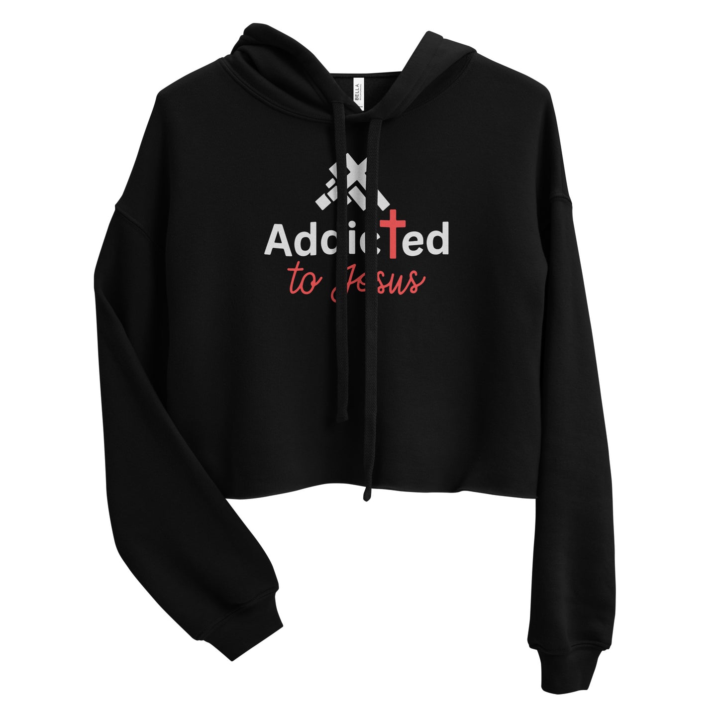 Addicted To Jesus Women's Christian Crop Hoodie (Hooded Sweatshirt)