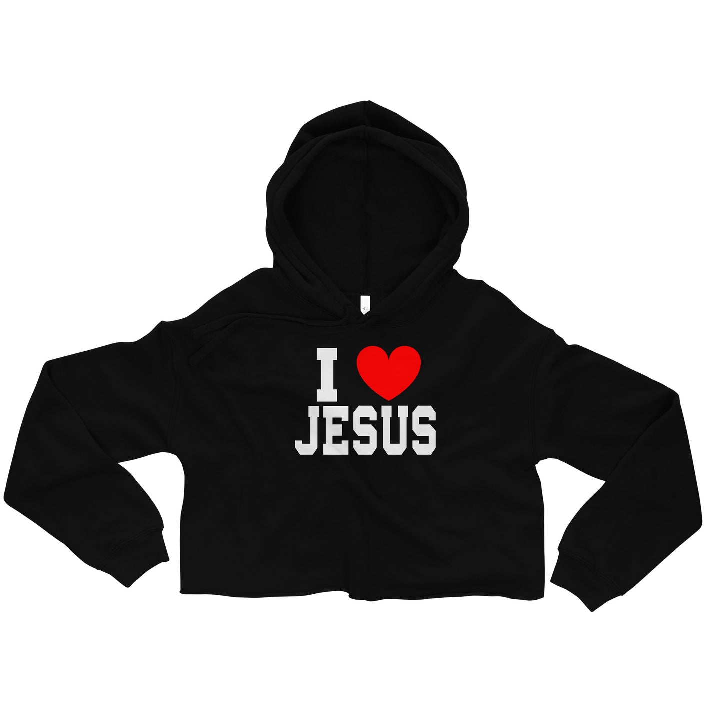 I Love Jesus Women's Christian Crop Hoodie