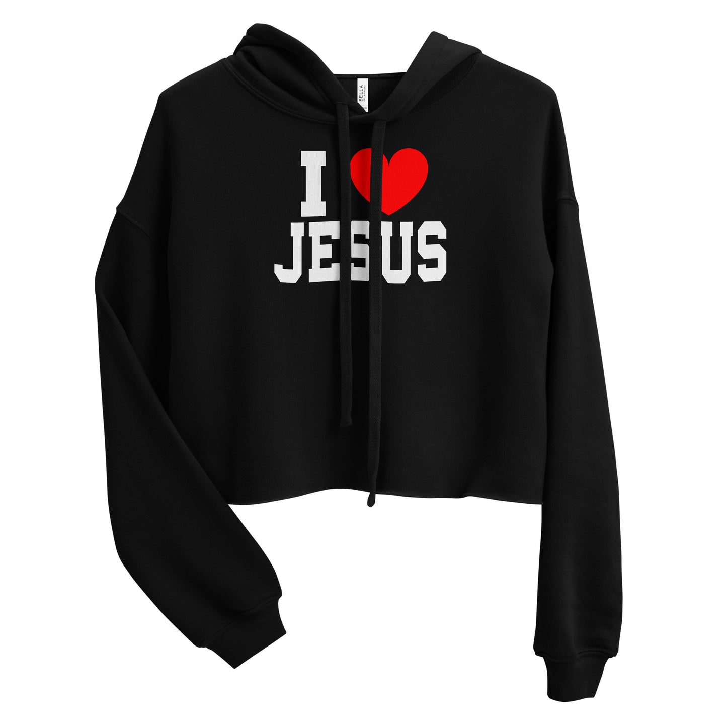 I Love Jesus Women's Christian Crop Hoodie