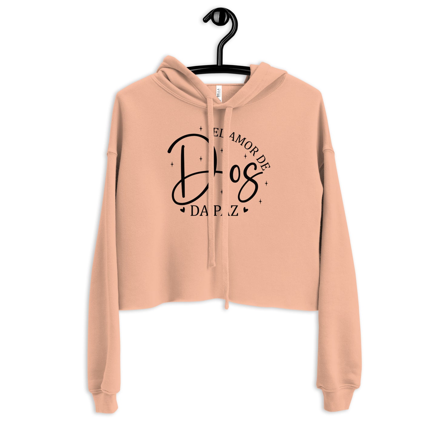 Amor De Dios Da Paz Spanish Crop Hoodie (hooded sweatshirt)