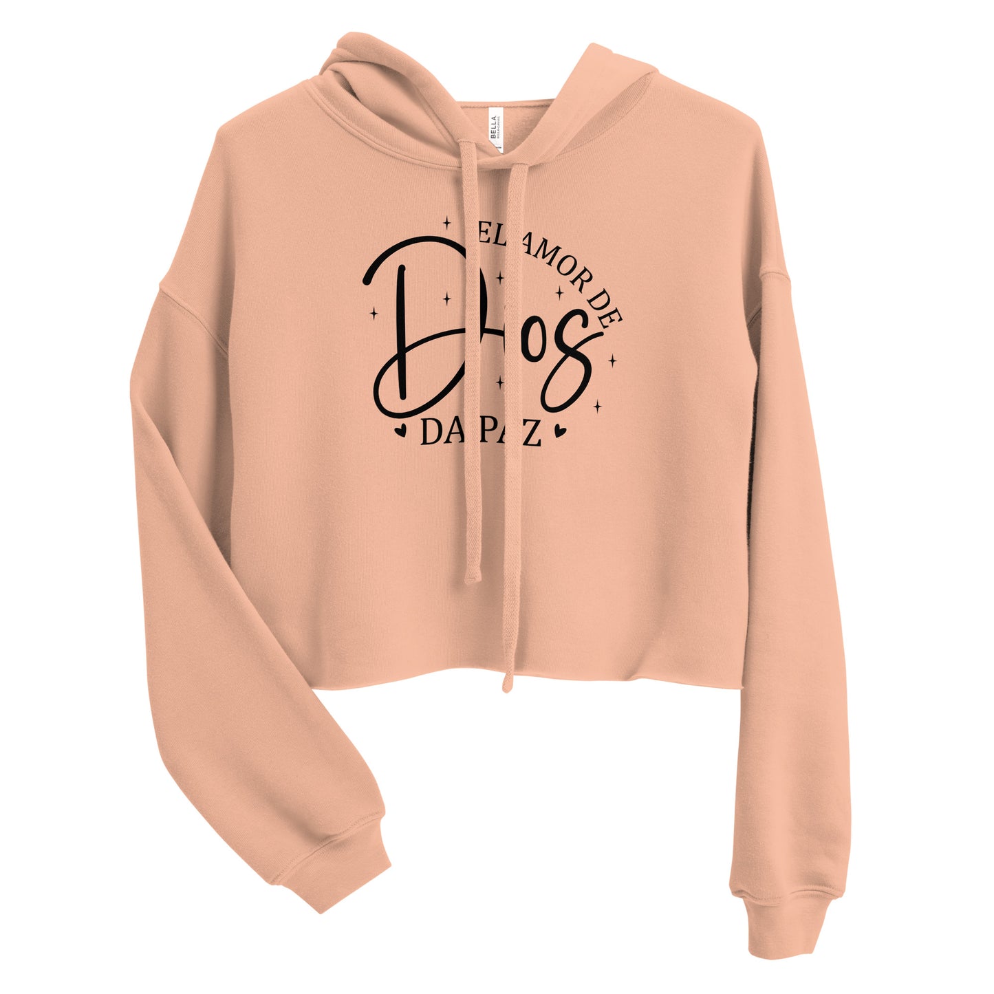 Amor De Dios Da Paz Spanish Crop Hoodie (hooded sweatshirt)