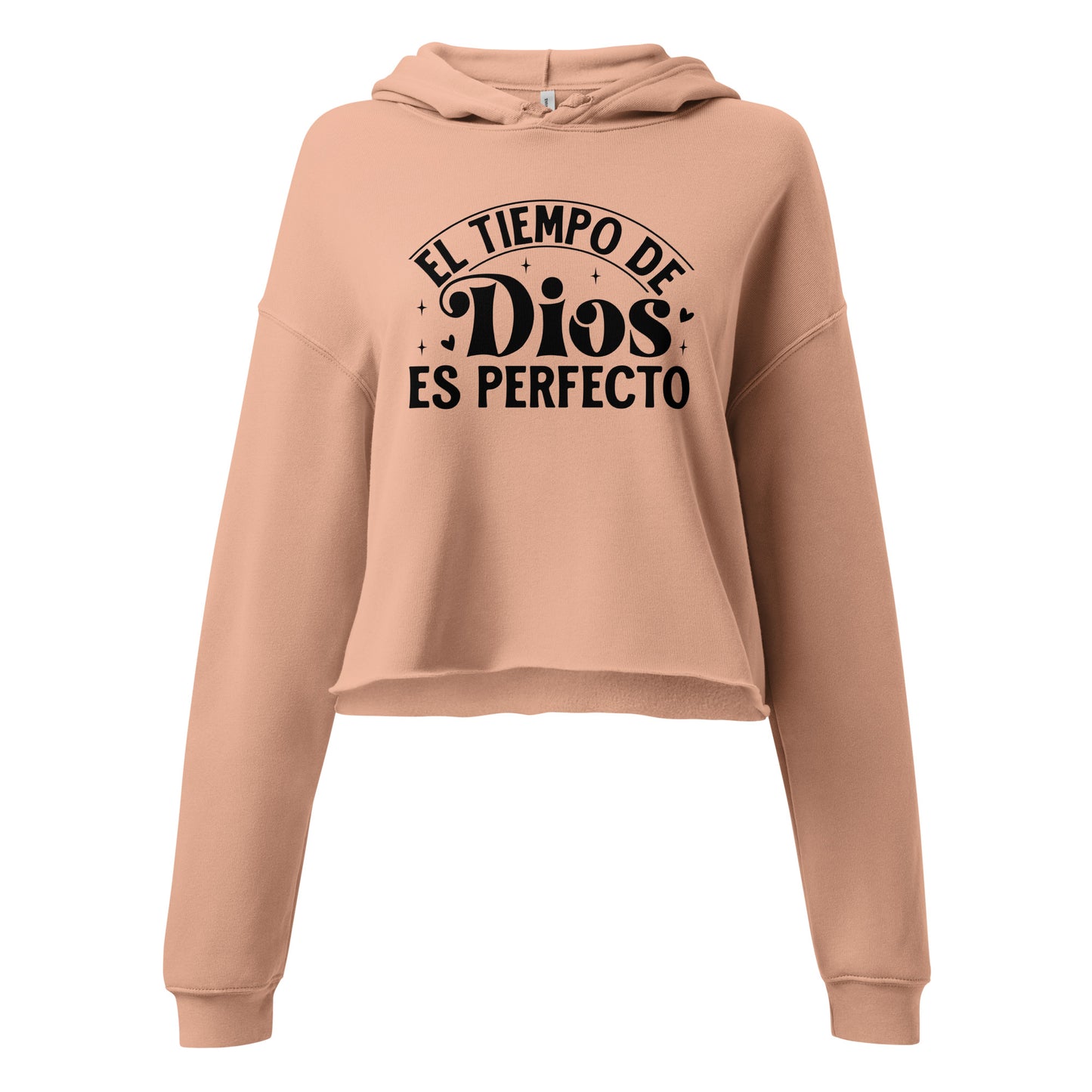 El Tiempo De Dios Es Perfecto Spanish Christian Crop Hoodie (hooded sweatshirt)