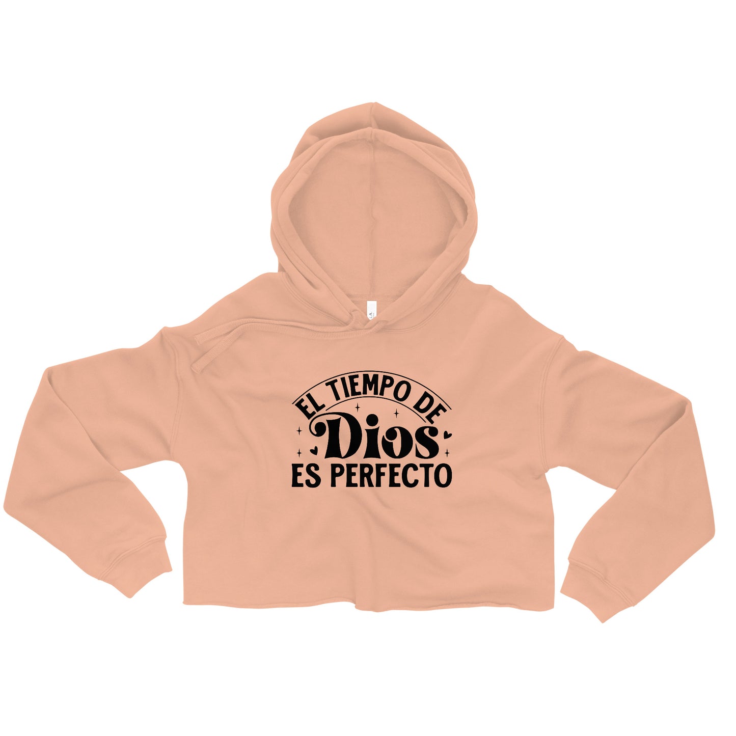 El Tiempo De Dios Es Perfecto Spanish Christian Crop Hoodie (hooded sweatshirt)