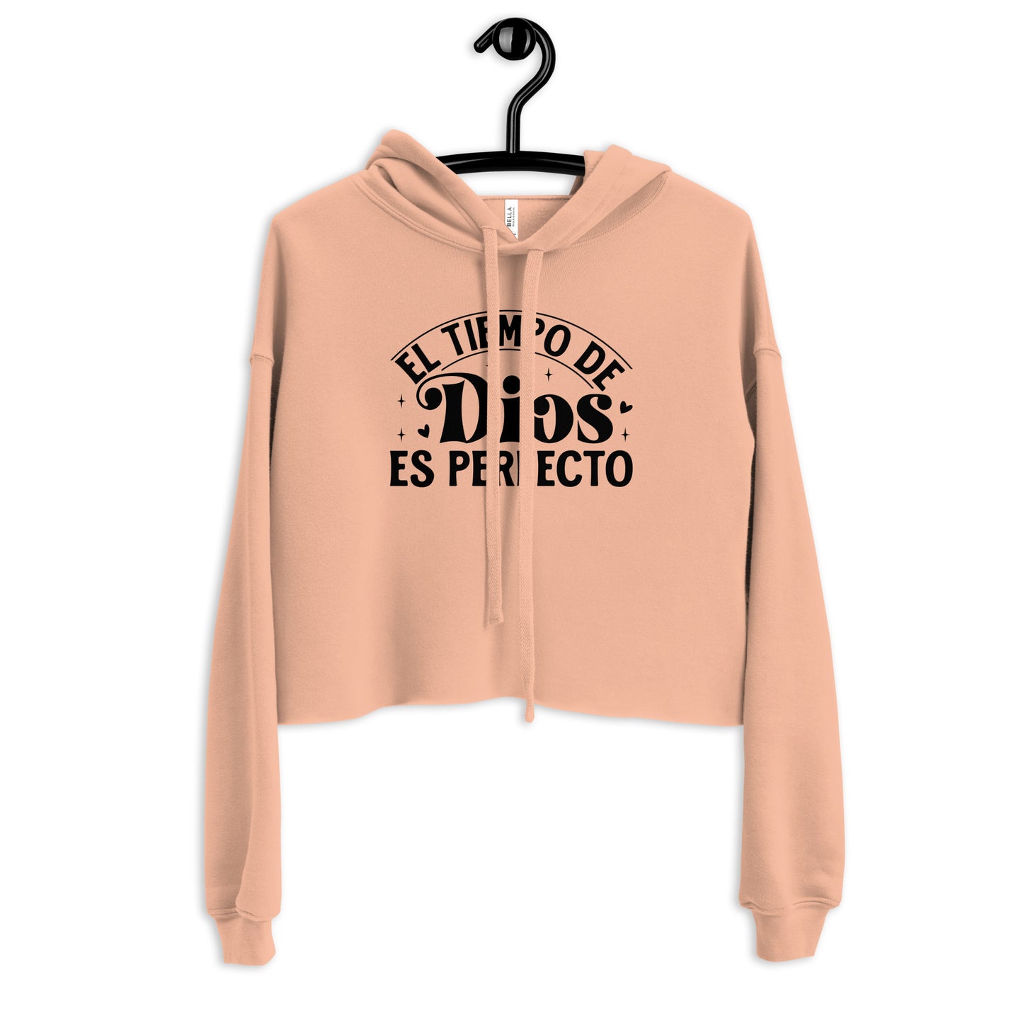 El Tiempo De Dios Es Perfecto Spanish Christian Crop Hoodie (hooded sweatshirt)