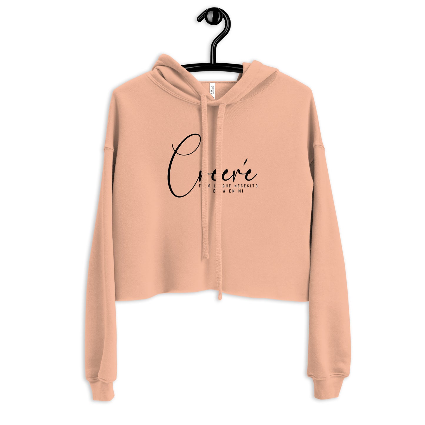 Creere todo lo que necesito esta en mi Spanish Christian Crop Hoodie (hooded sweatshirt)