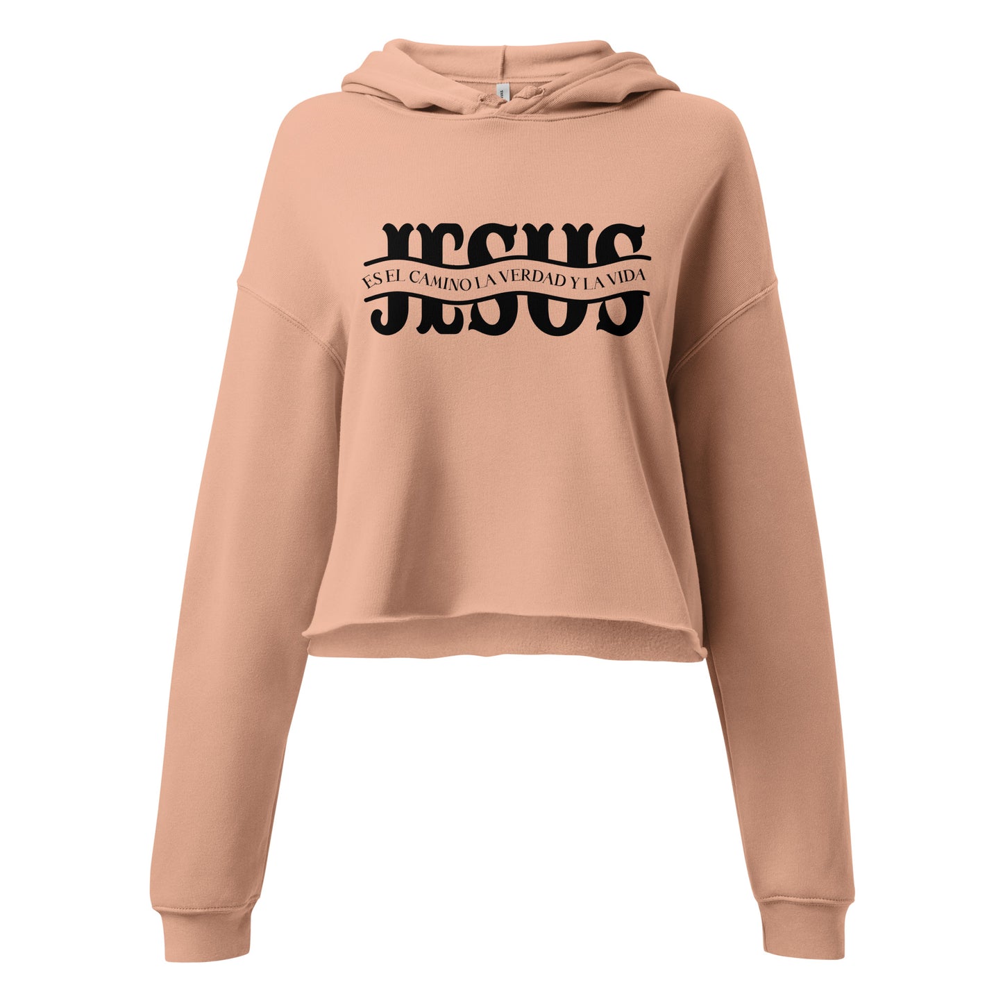 Jesus Es E Camino A verdad Y A Vida Spanish Christian Crop Hoodie (hooded sweatshirt)