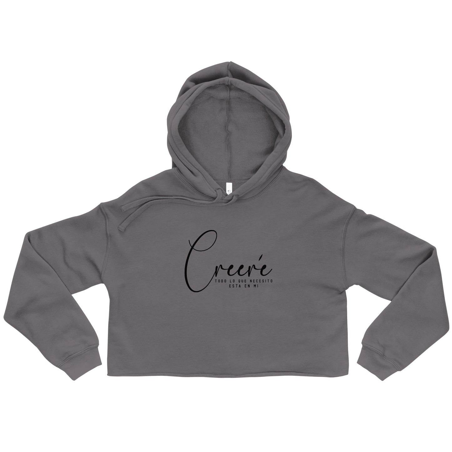 Creere todo lo que necesito esta en mi Spanish Christian Crop Hoodie (hooded sweatshirt)