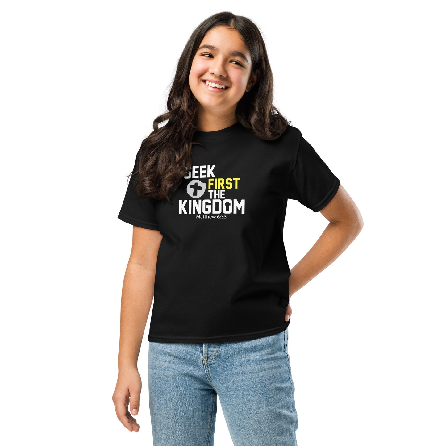 Seek First The Kingdom Youth Christian T-shirt