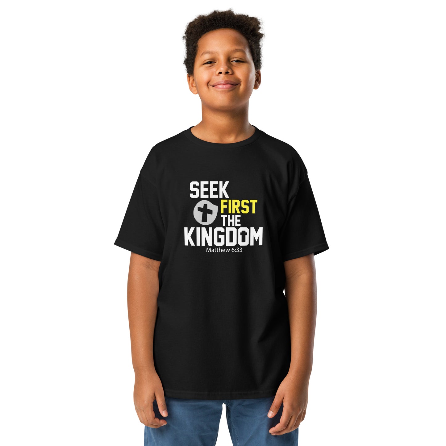 Seek First The Kingdom Youth Christian T-shirt