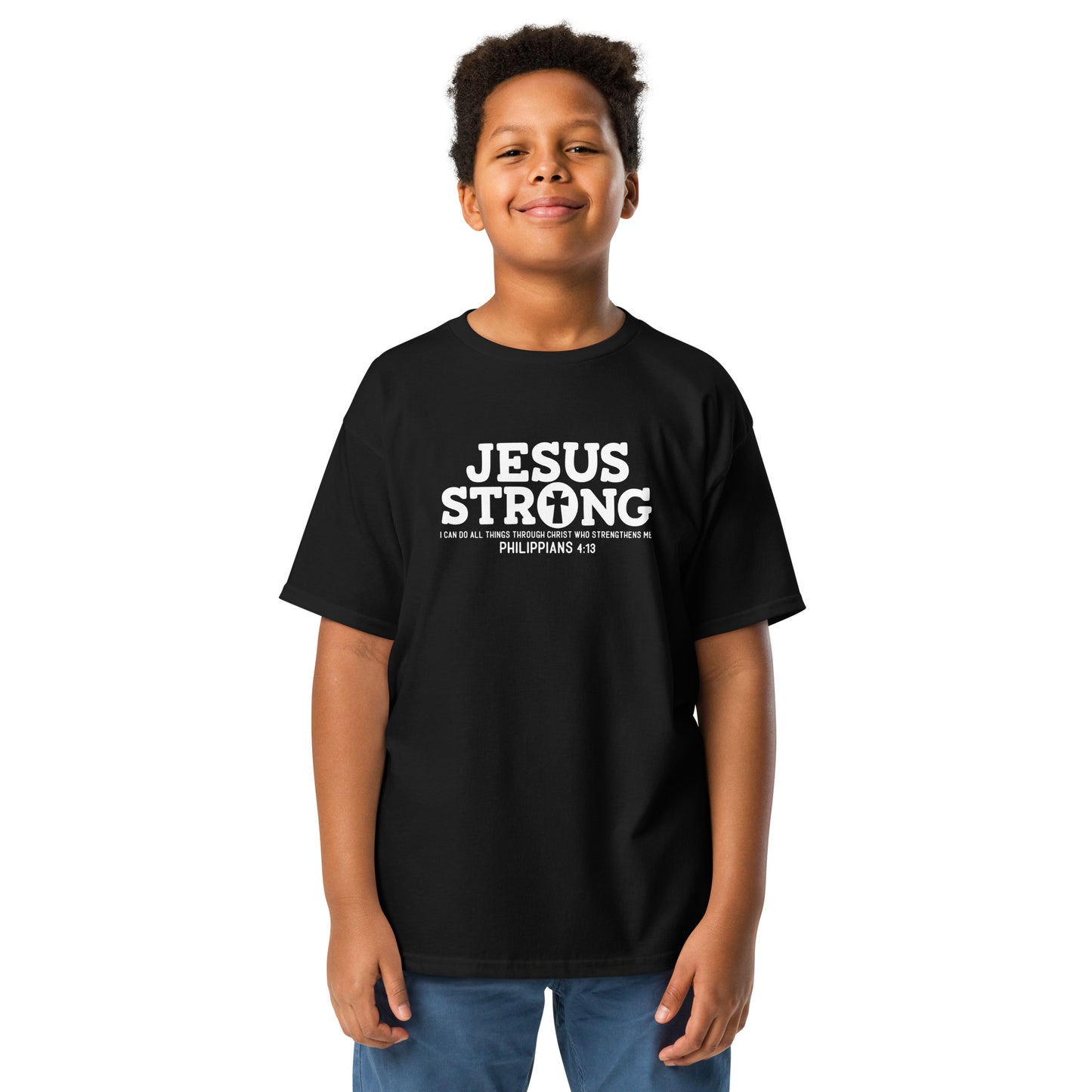 Jesus Strong Youth Christian T-shirt