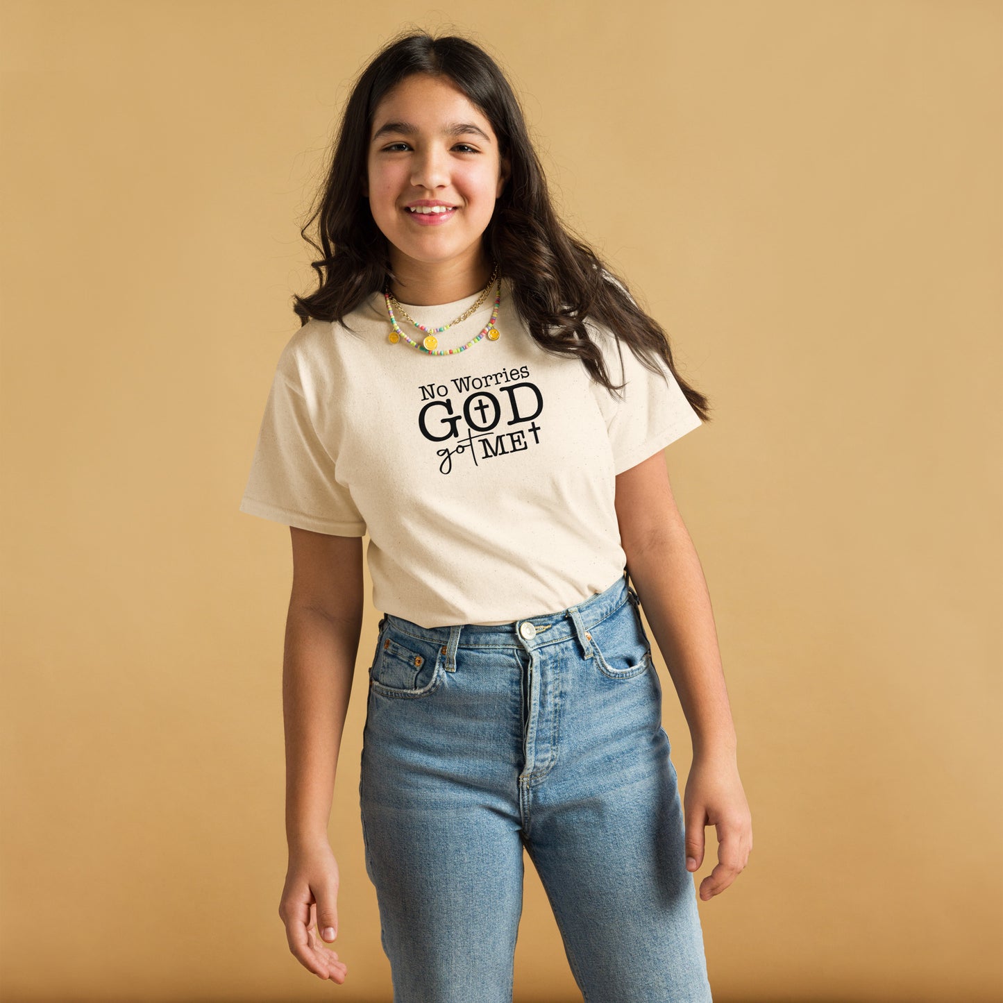 No Worries God Got Me Youth Christian T-shirt