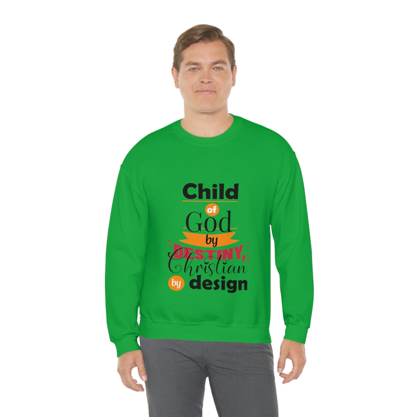 Child Of God By Destiny Christian By Design Unisex Heavy Blend™ Crewneck Sweatshirt