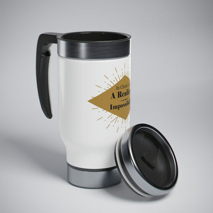 In Christ I Am A Realized Impossibility Travel Mug 14oz