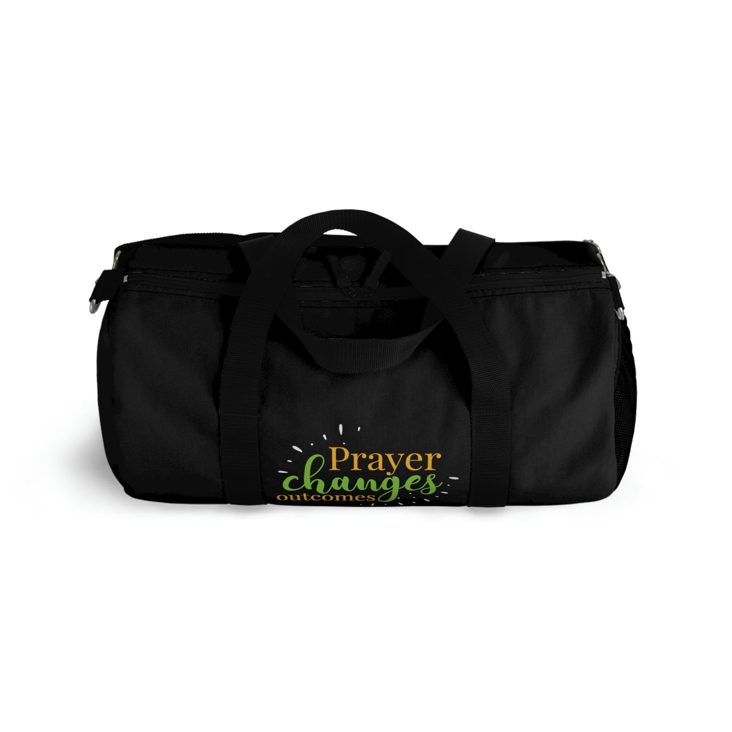 Prayer  Changes Outcomes Duffel Bag Printify