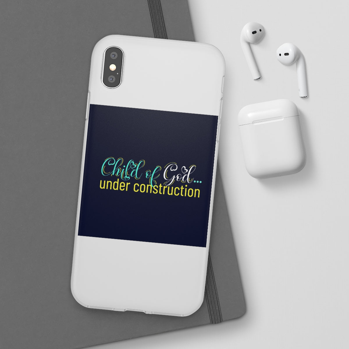 Child of God Under Construction Flexi Phone Case.compatible with select IPhone & Samsung Galaxy Phones Printify